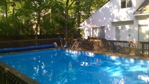 Piscina all'aperto, una piscina riscaldata