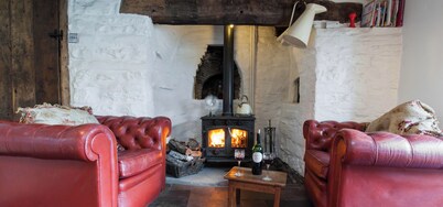 Ty Fferm  Hen Coity Bach Farm, over looking Toal y fory