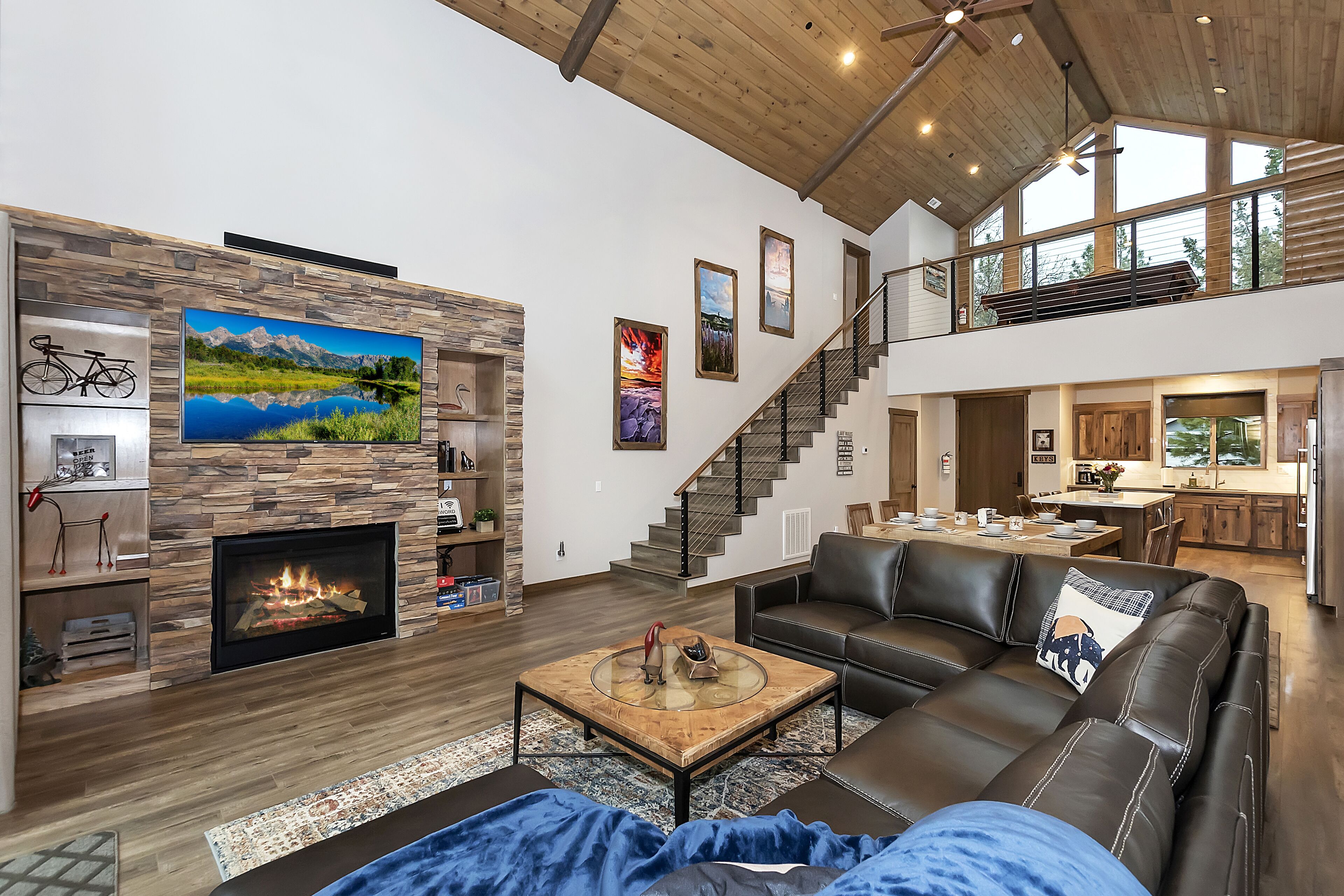 DVD player, video library