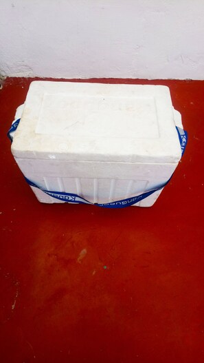 Dusche, Bidet, Handtücher, Seife