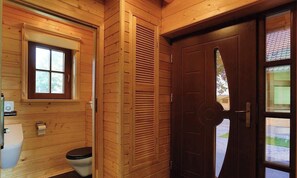 Bathtub, hair dryer, towels