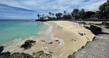 Ocean view on Kona coast Alii Dr, condo full kit, Pool, Jacuzzi, BBQ, fast Wi-Fi