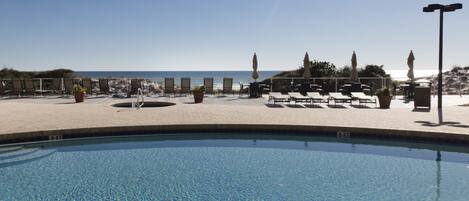 A heated pool