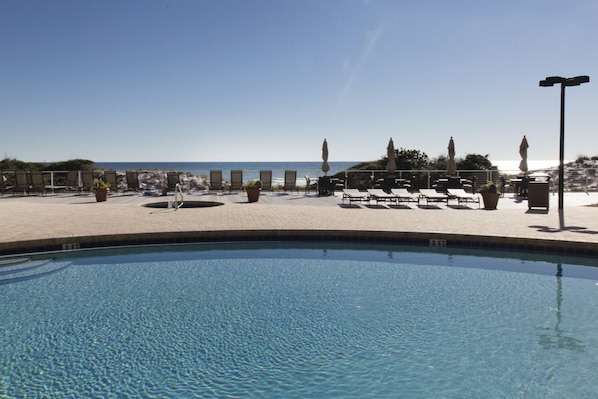 A heated pool