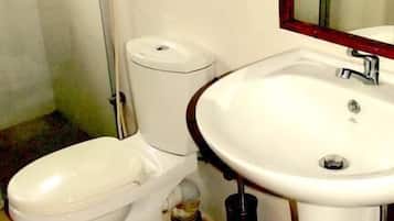 Shower, free toiletries, towels