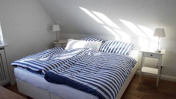 2 bedrooms, iron/ironing board, travel crib, WiFi