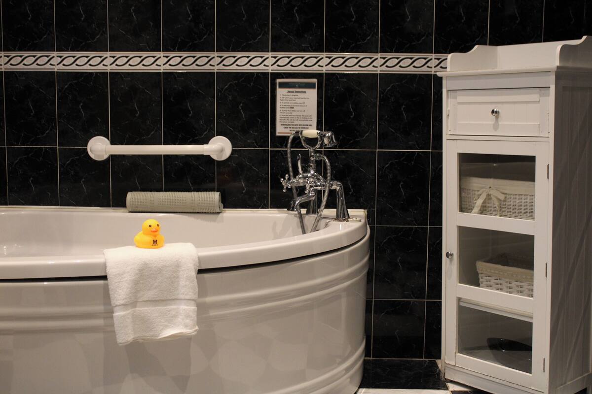 free toiletries, hair dryer, towels, soap