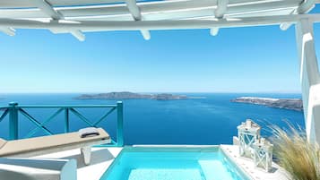 Suite luna di miele (Outdoor Hot Tub, Caldera View) | Terrazza/patio