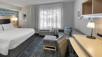 Estudi, 1 llit de matrimoni gran i sofà llit | Roba de llit hipoal·lergògena i caixa forta a l'habitació