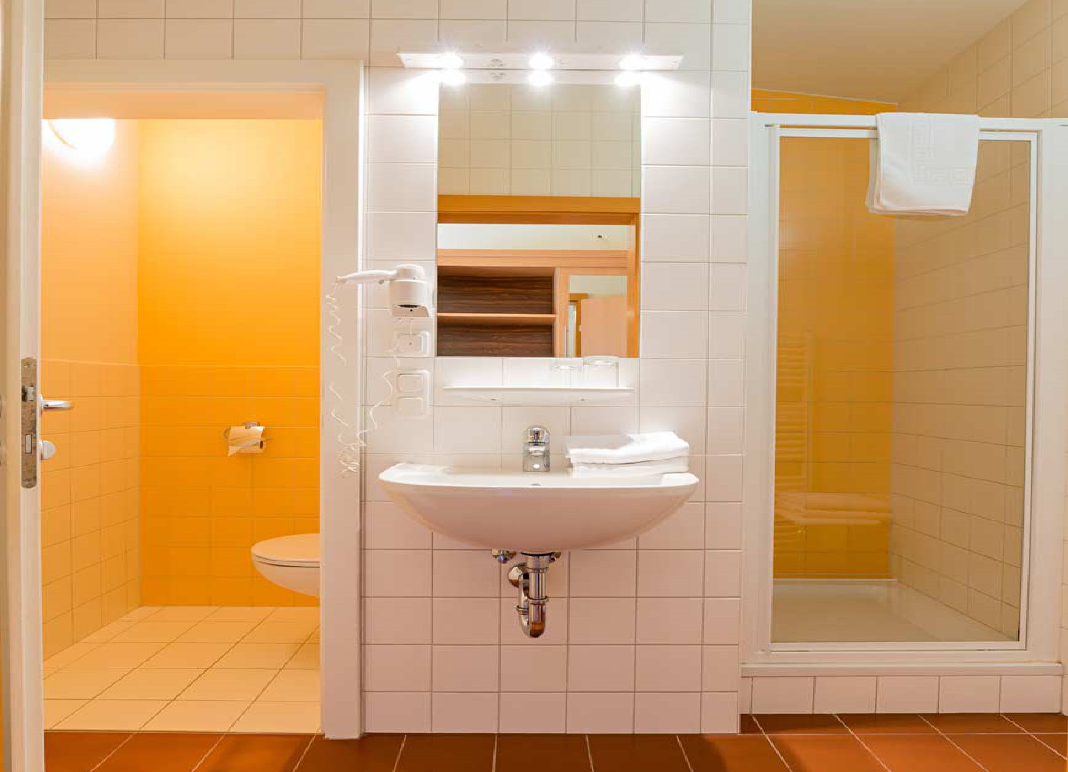 shower, free toiletries, hair dryer, bathrobes