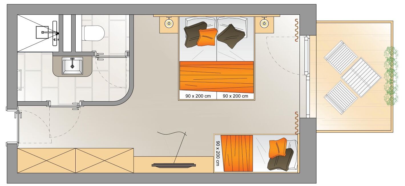 minibar, in-room safe, desk, blackout curtains