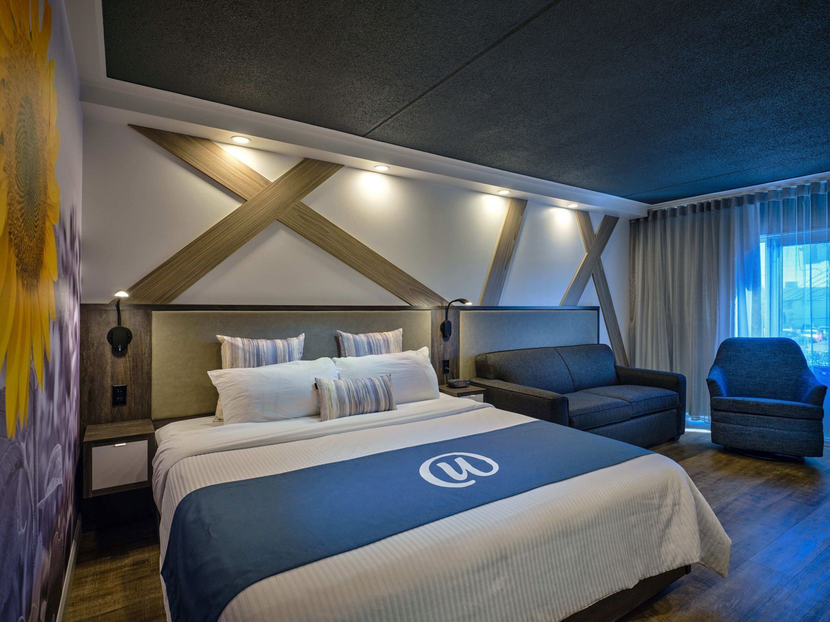 Hypo-allergenic bedding, individually decorated, individually furnished