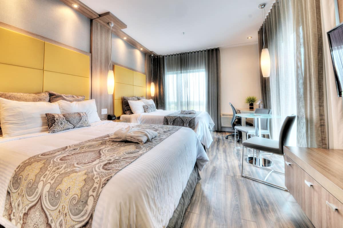 excellence room 2 queen beds | hypo-allergenic bedding, individually decorated, individually furnished