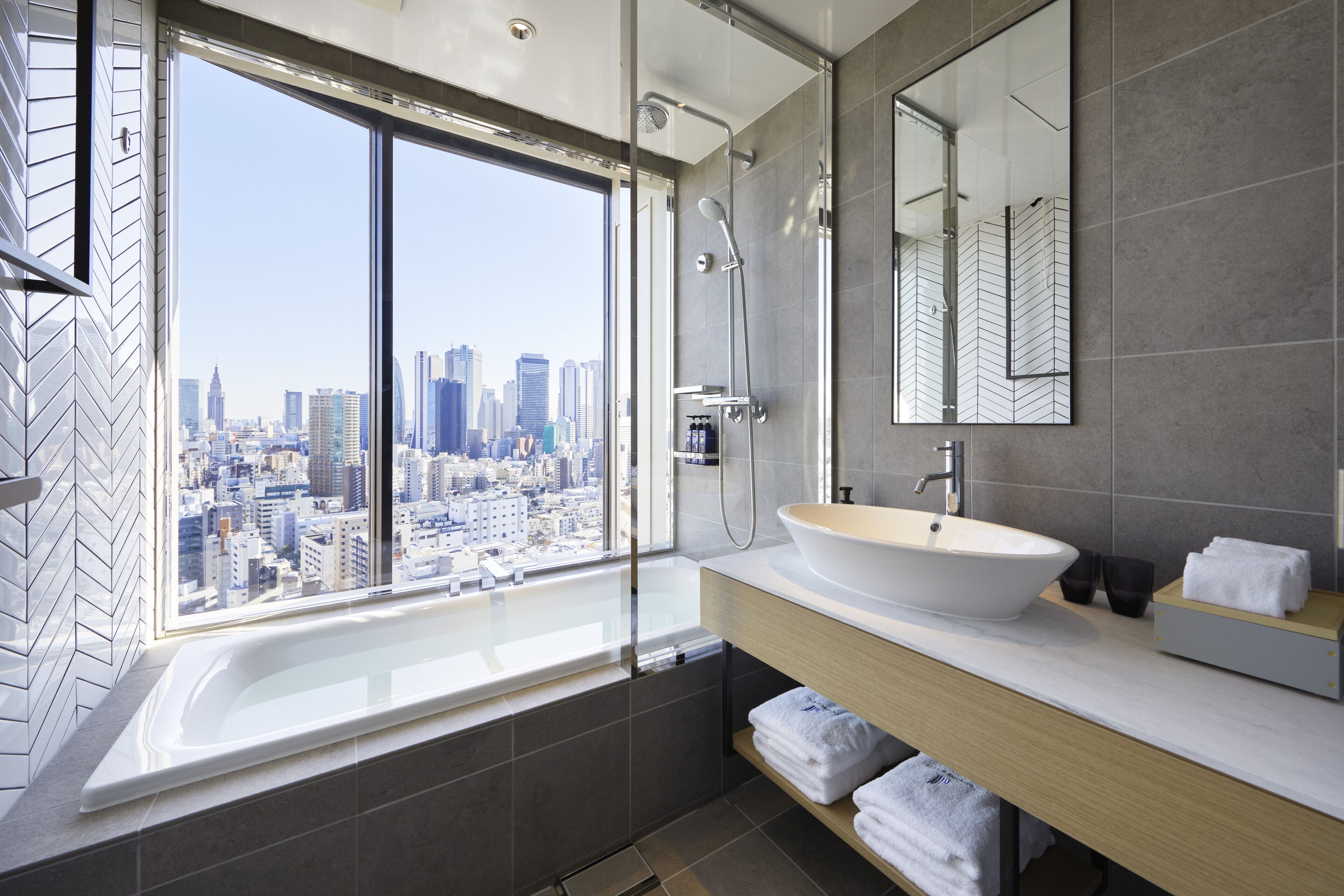 hair dryer, bathrobes, slippers, bidet