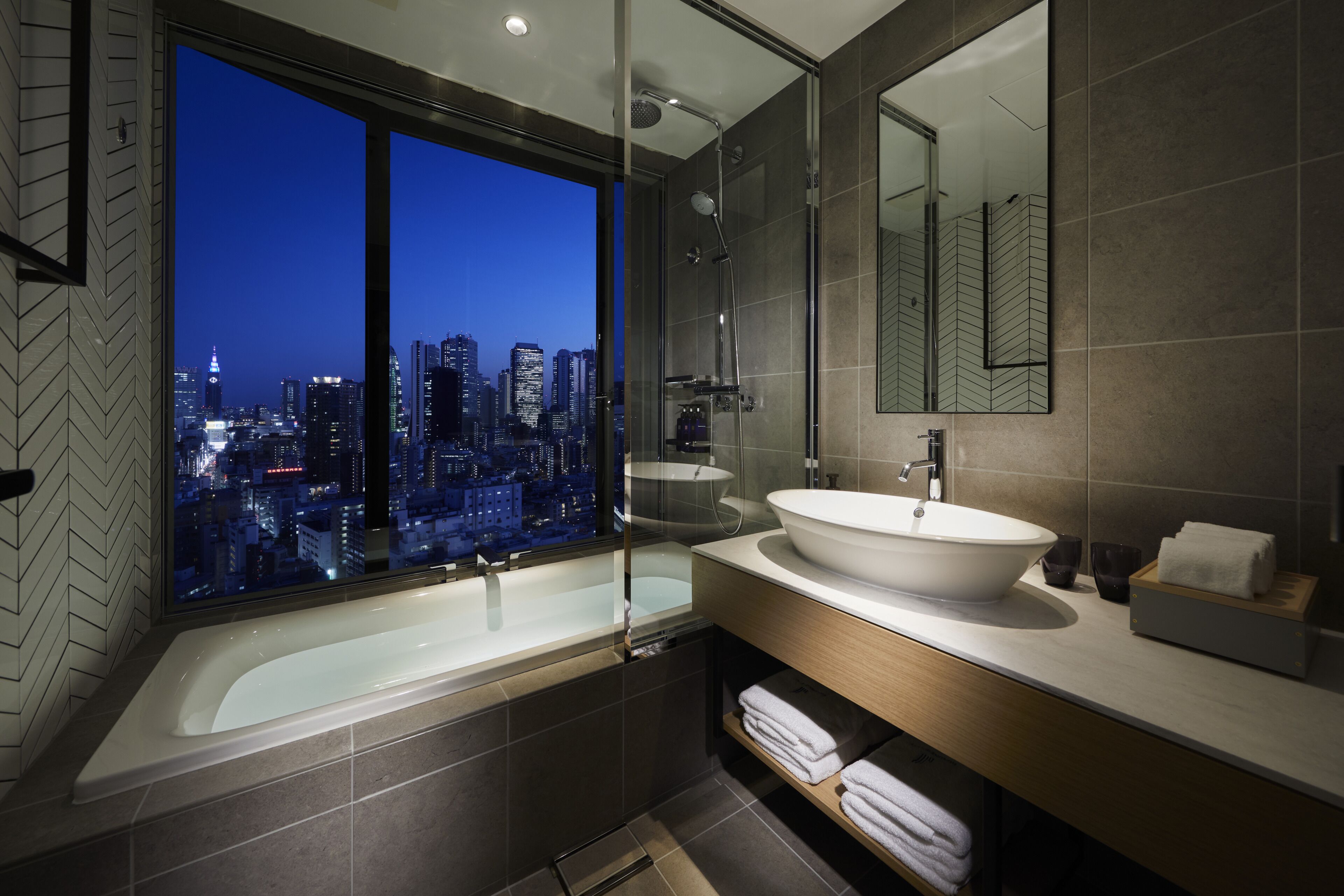 hair dryer, bathrobes, slippers, bidet