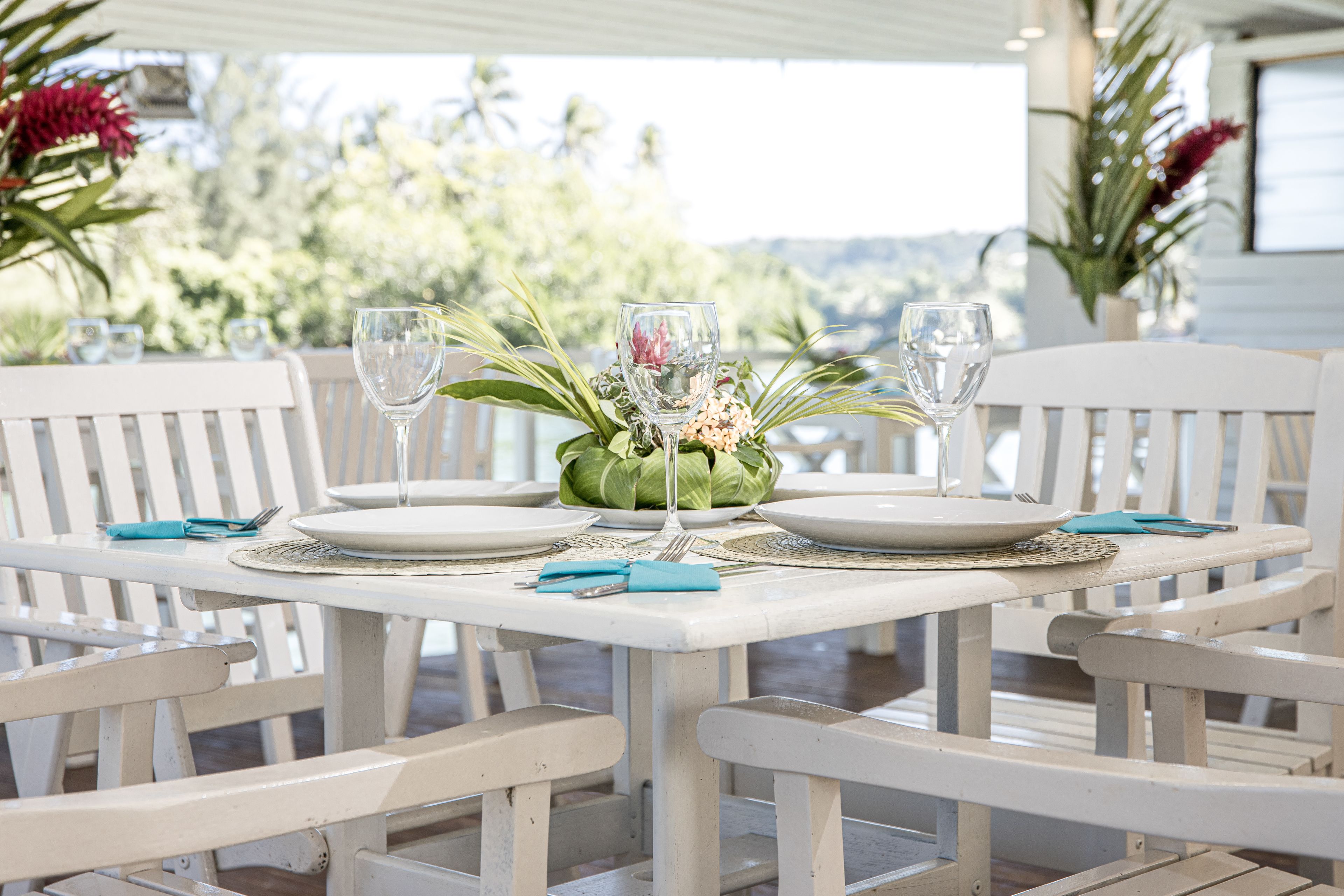 breakfast, lunch, dinner served; beach views