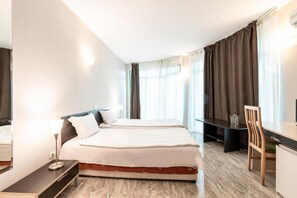 Soundproofing, iron/ironing board, free cots/infant beds, free WiFi
