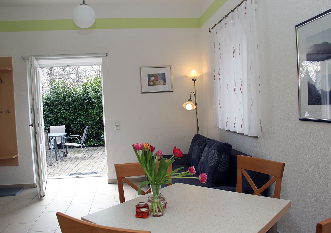 apartment (#4) | living area | tv, dvd player, heated floors