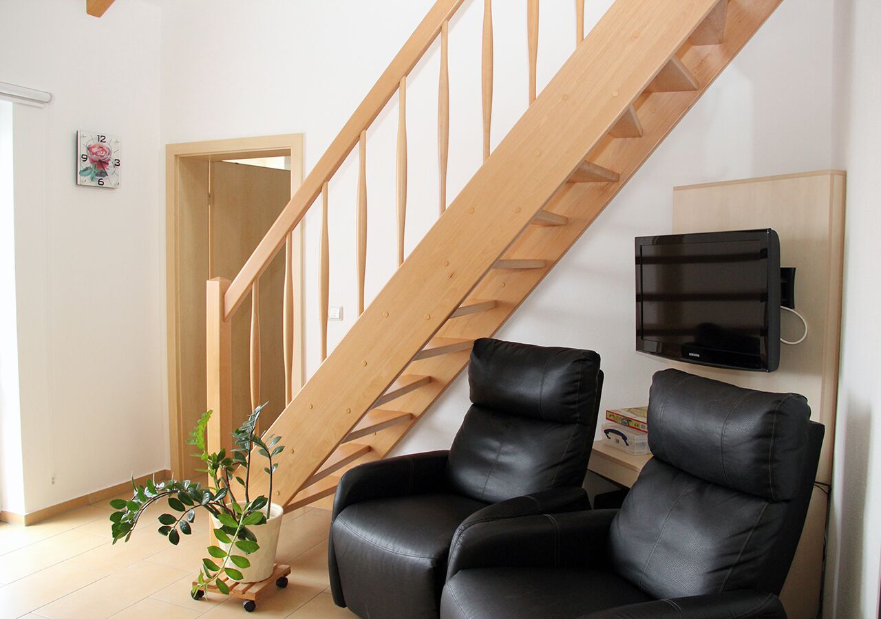 apartment (#5) | living area | tv, dvd player, heated floors