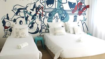 Premium bedding, individually decorated, individually furnished, desk