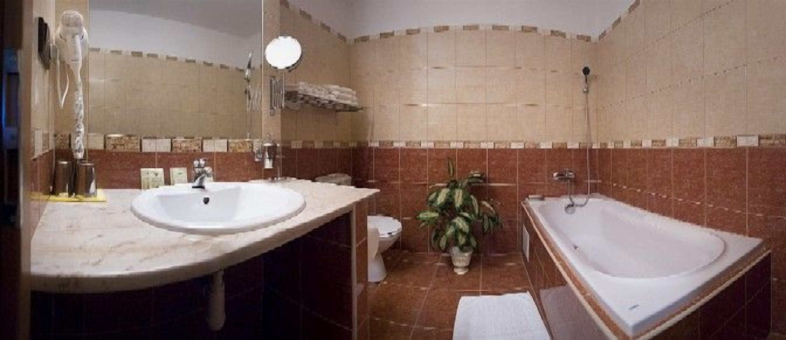 free toiletries, hair dryer, towels, soap