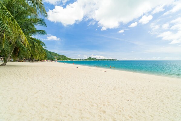 Beach nearby, white sand