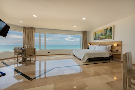 Superior Double Room, Sea View | Premium bedding, down comforters, blackout drapes, soundproofing