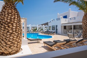 Superior Double Room (Pool side) | Balcony view - Lofos Village Hotel (Ios)