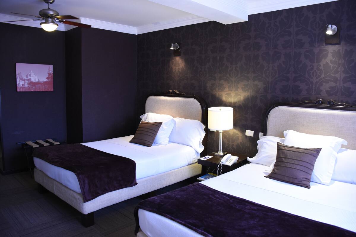 Standard Double Room, 2 Double Beds | Premium bedding, down comforters, desk, blackout drapes