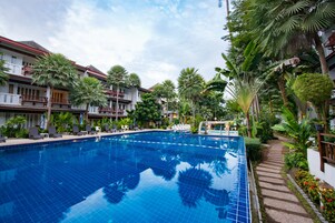 2 outdoor pools, pool umbrellas, sun loungers