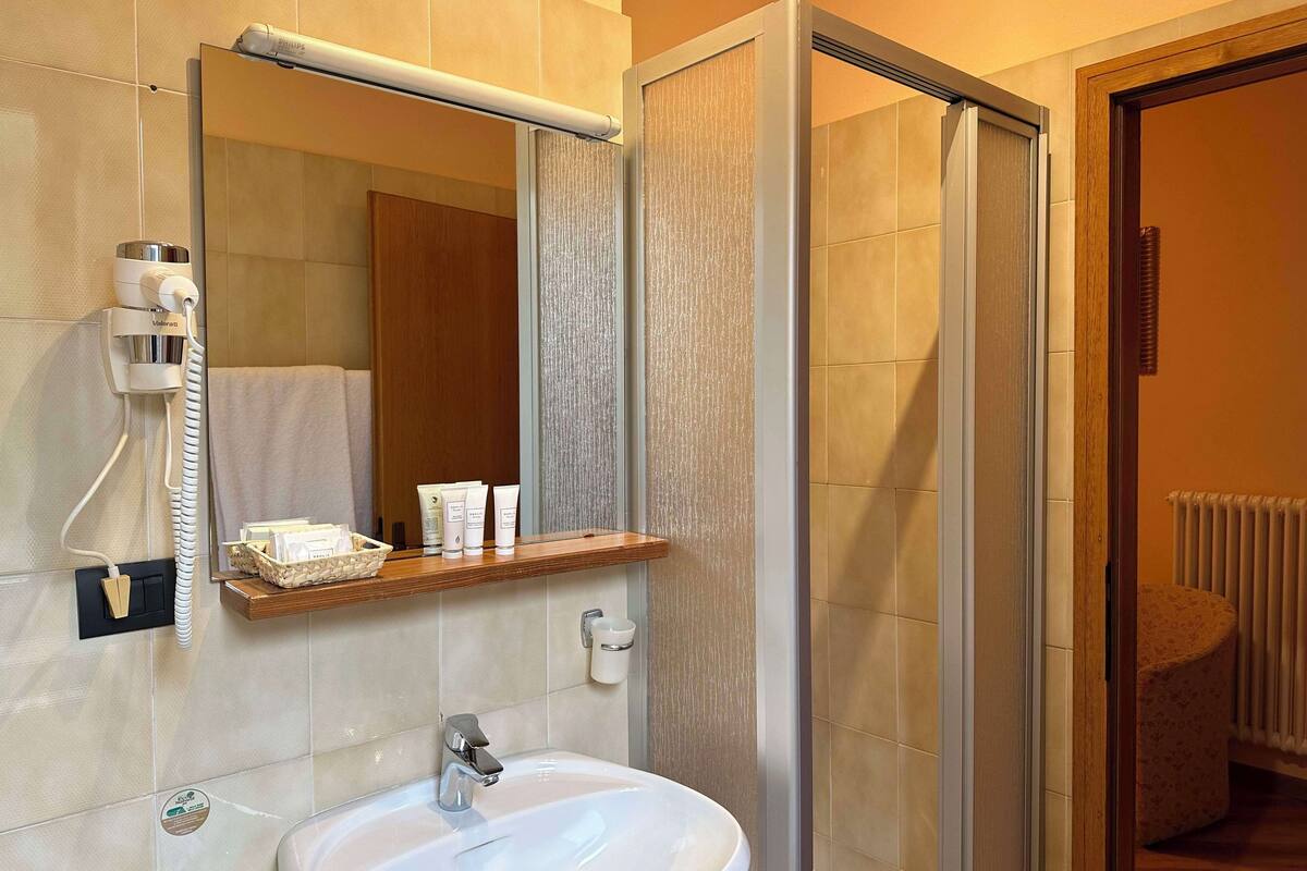 standard room, 2 single beds, balcony, mountain view | bathroom | shower, free toiletries, hair dryer, bidet