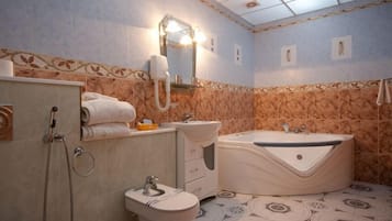Free toiletries, hair dryer, towels