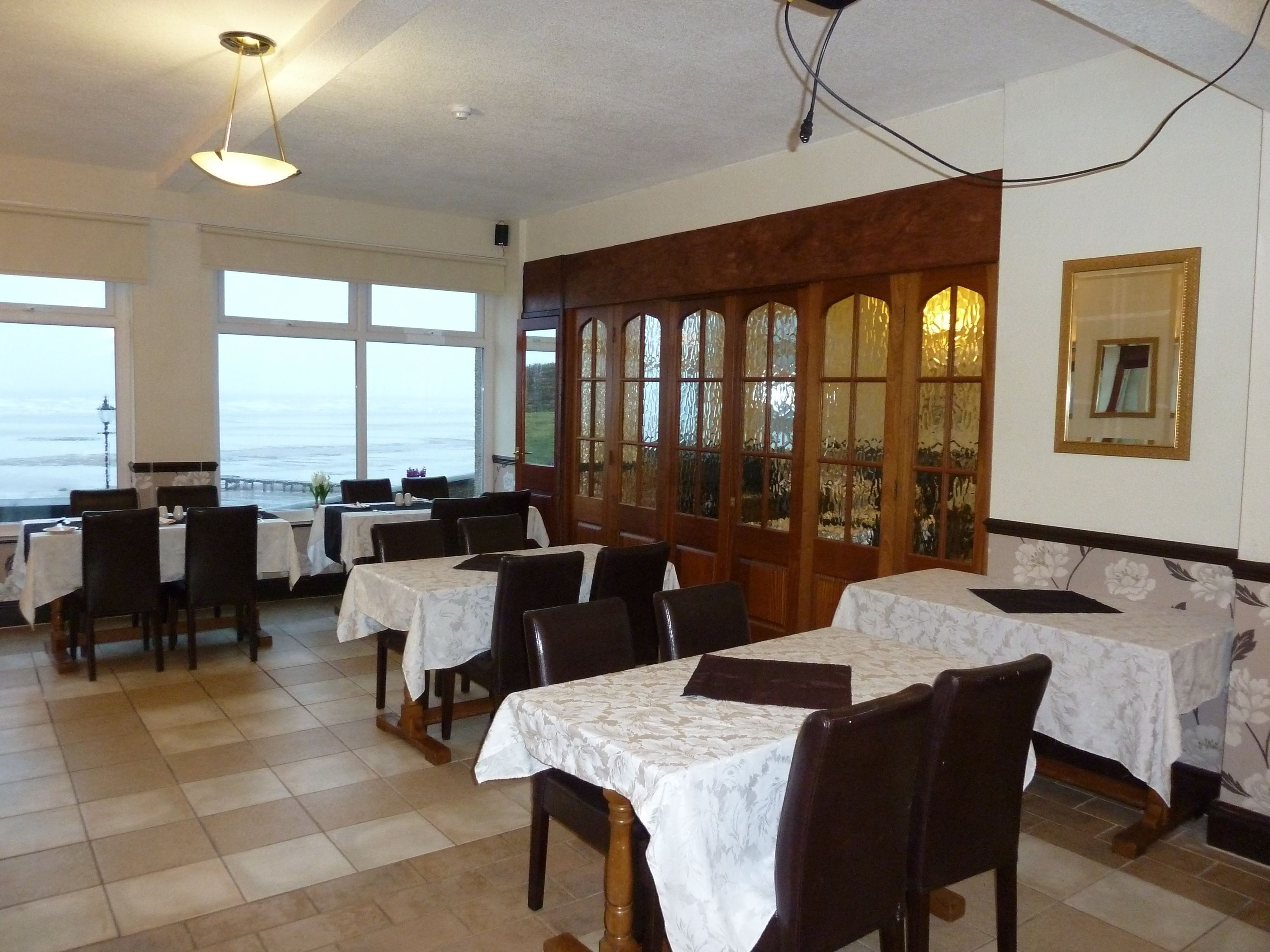 breakfast and dinner served, sea views