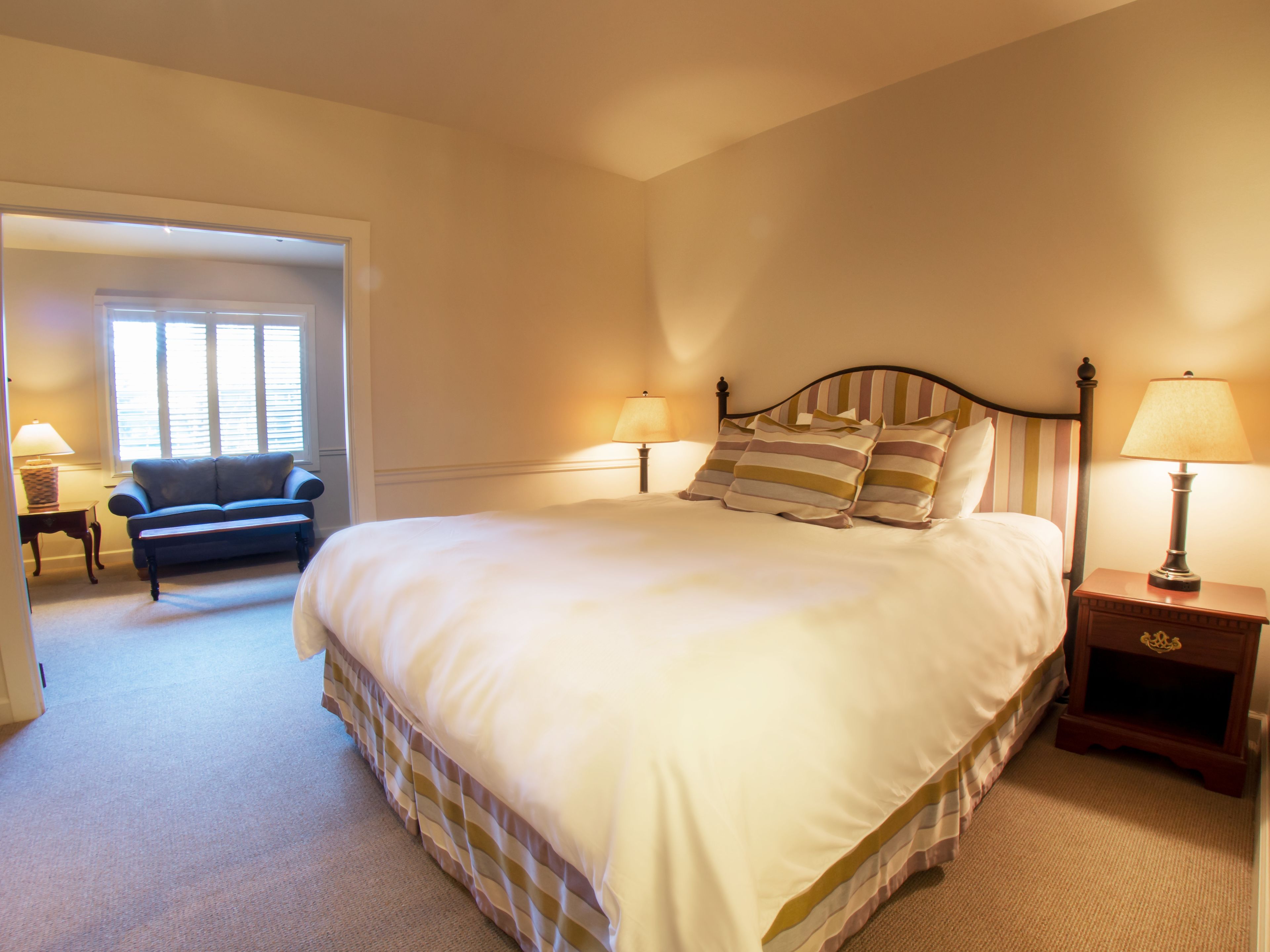 pillow-top beds, desk, laptop workspace, iron/ironing board