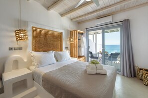 Suite Studio, vue mer | Literie de qualité supérieure, surmatelas