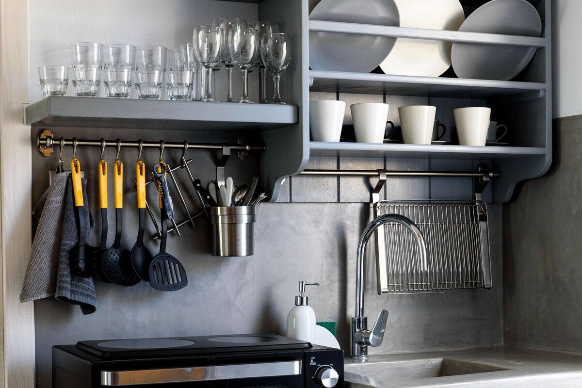 apartment, sea view | private kitchen | fridge, oven, stovetop, espresso maker