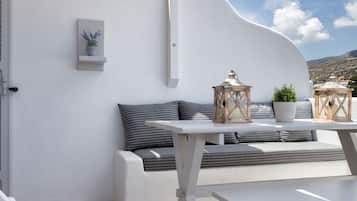 Studiosuite, eingeschränkter Meerblick | Balkon