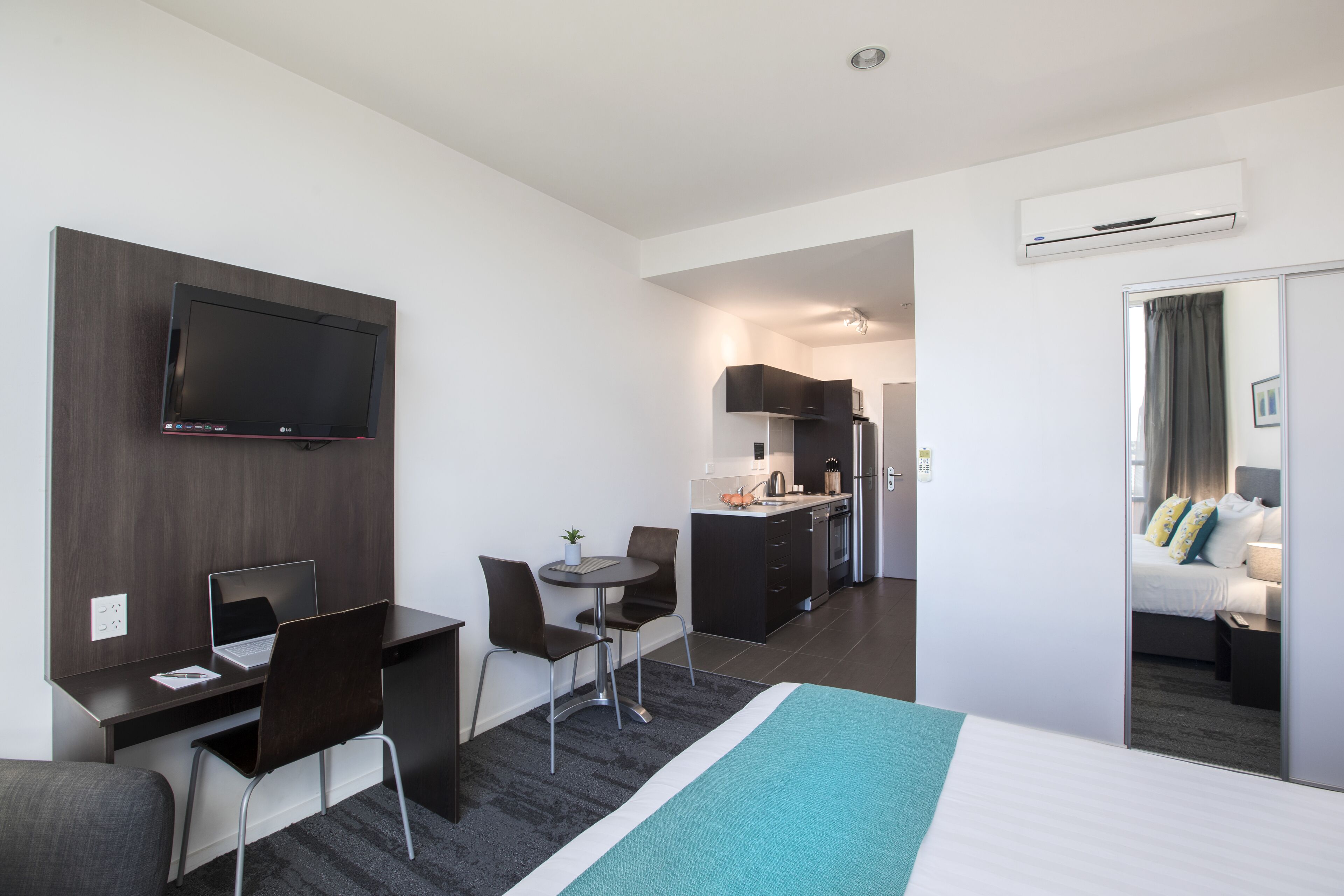 select comfort beds, individually decorated, individually furnished