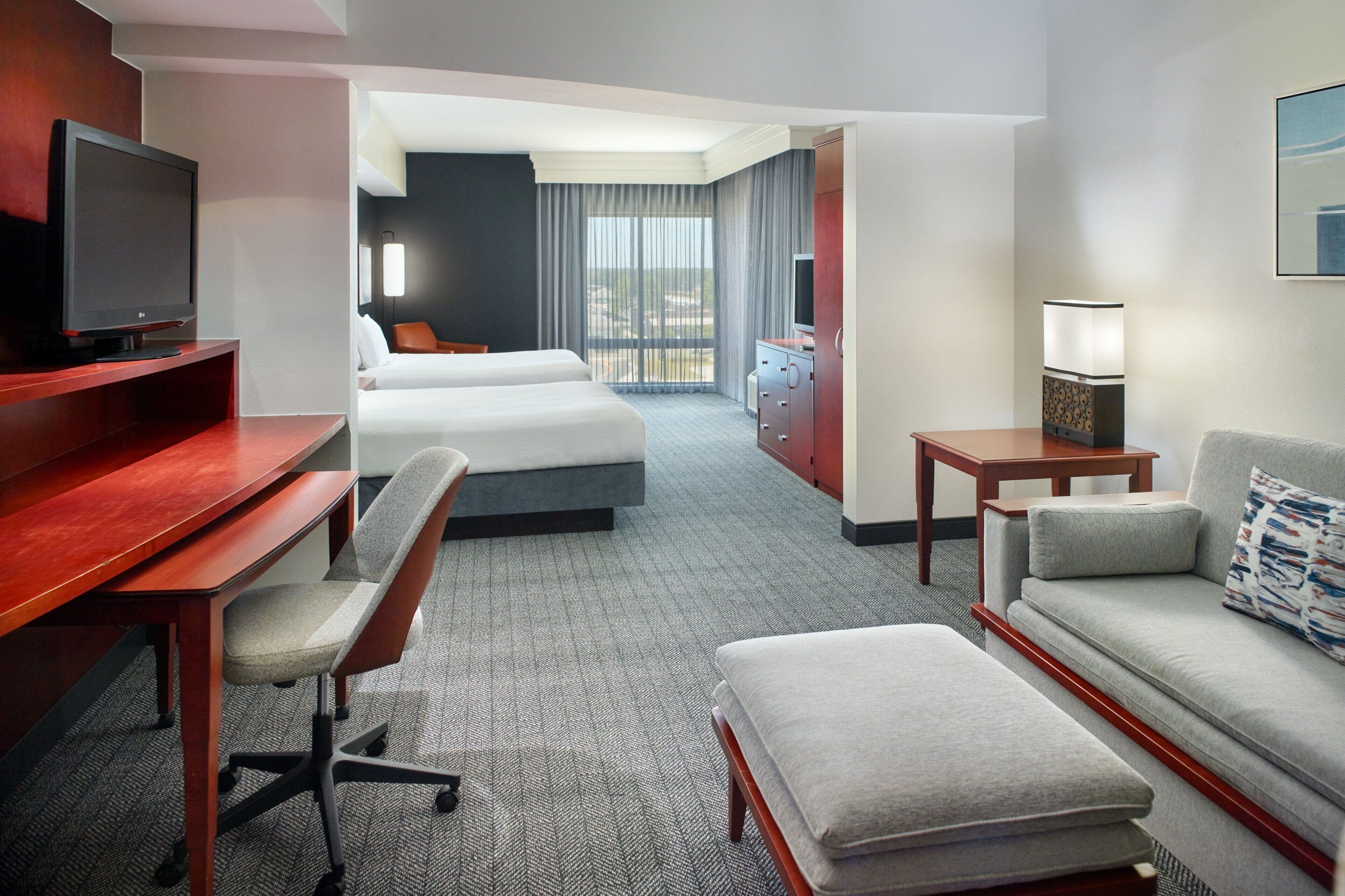 In-room safe, desk, laptop workspace, iron/ironing board