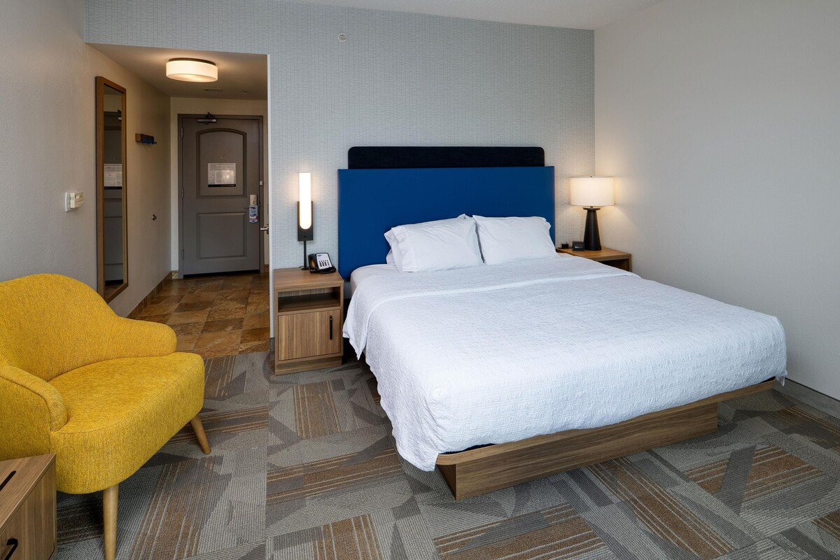 Kamer, 1 kingsize bed | Geluiddichte muren, een strijkplank/strijkijzer, gratis wifi, een wekker