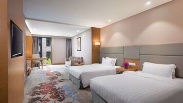 Deluxe Room, 2 Double Beds, Non Smoking | Premium bedding, down duvets, minibar, in-room safe