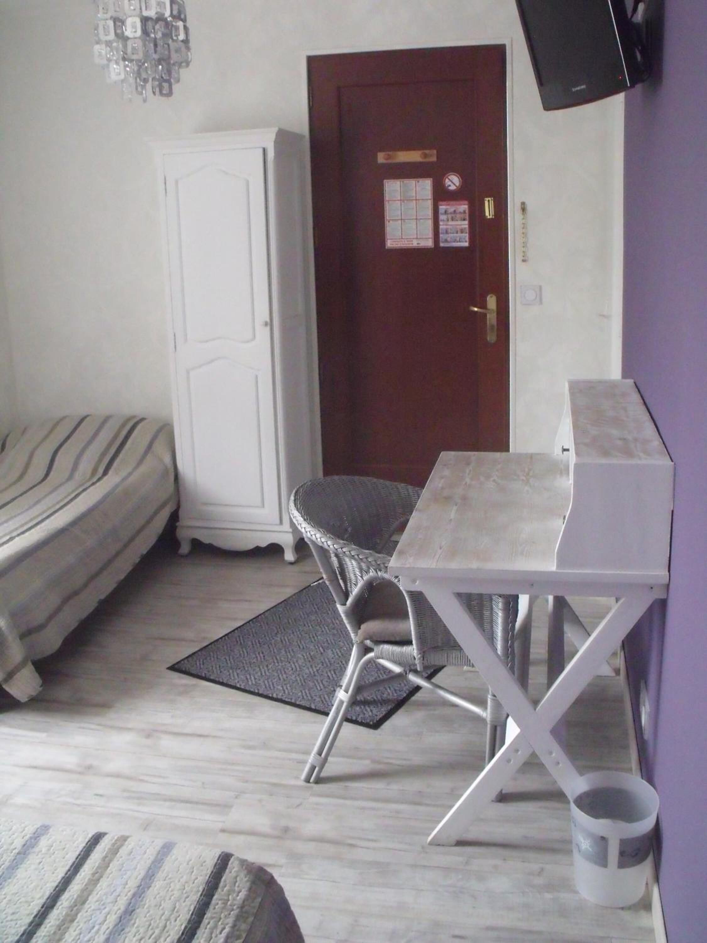 individually decorated, desk, blackout curtains, iron/ironing board