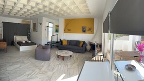 Apartment, Balcony, Mountain View (No.8) | Living room | 55-inch Smart TV with digital channels, Netflix, streaming services - Athens Green Apartments (Athens)