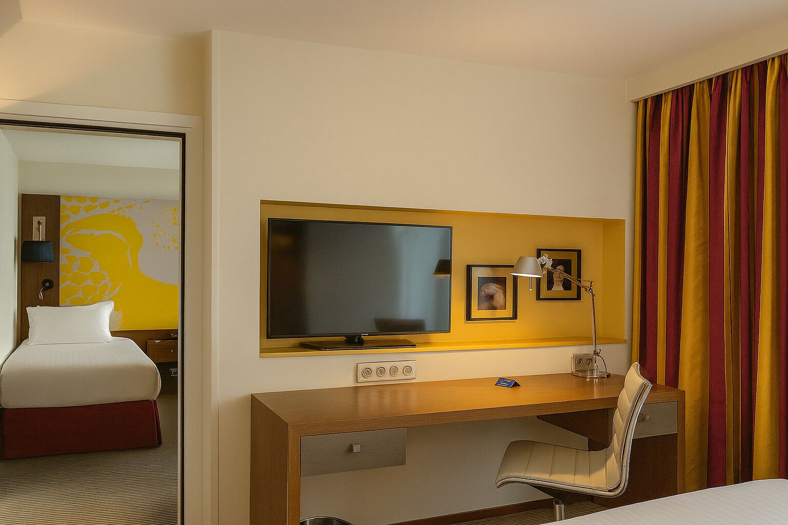 Family Room | Premium bedding, in-room safe, desk, blackout drapes