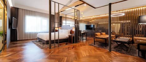 Park Boutique Premium | 1 slaapkamer, donzen dekbedden, een kluis op de kamer