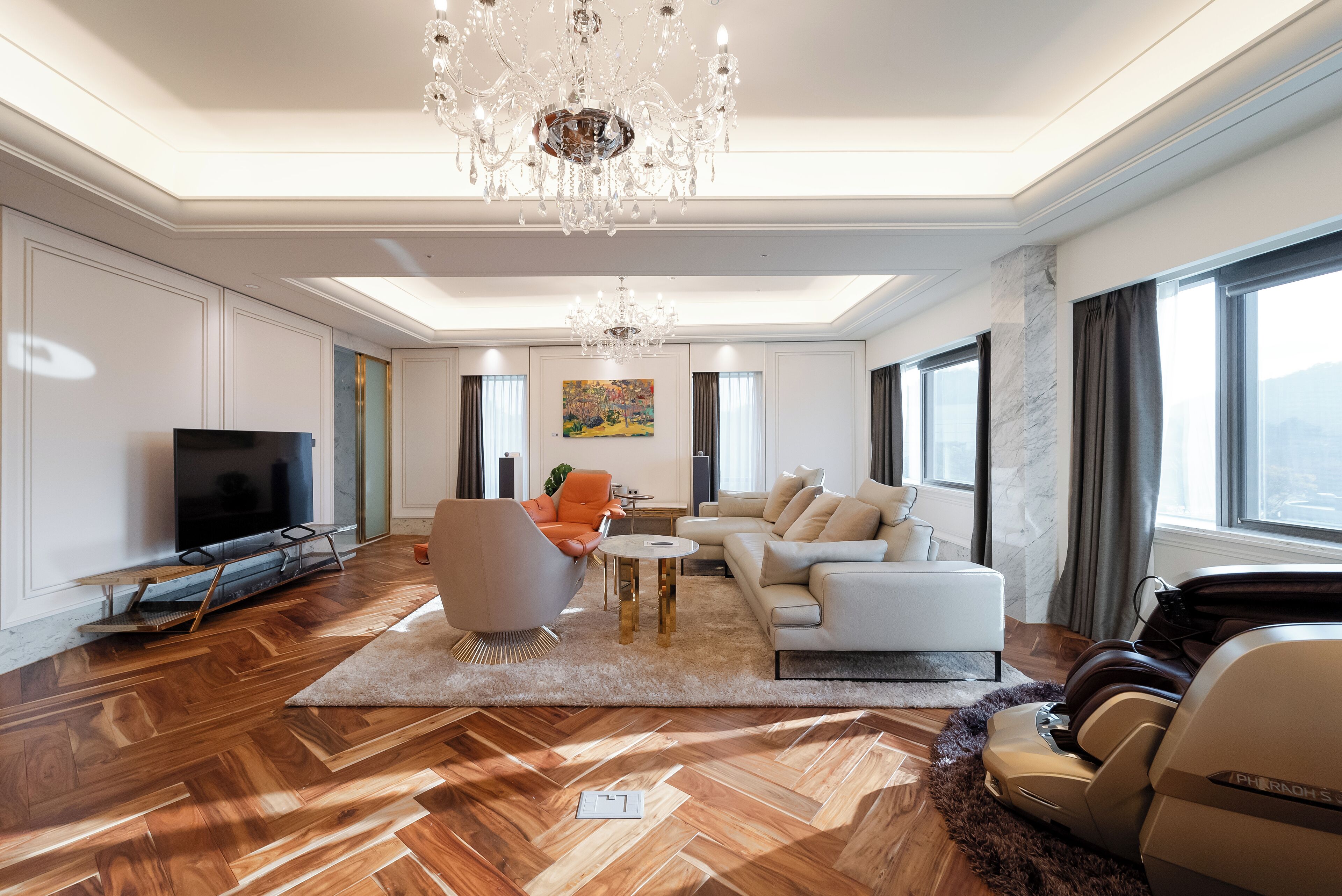 inter presidential suite | living area | lcd tv, pay films