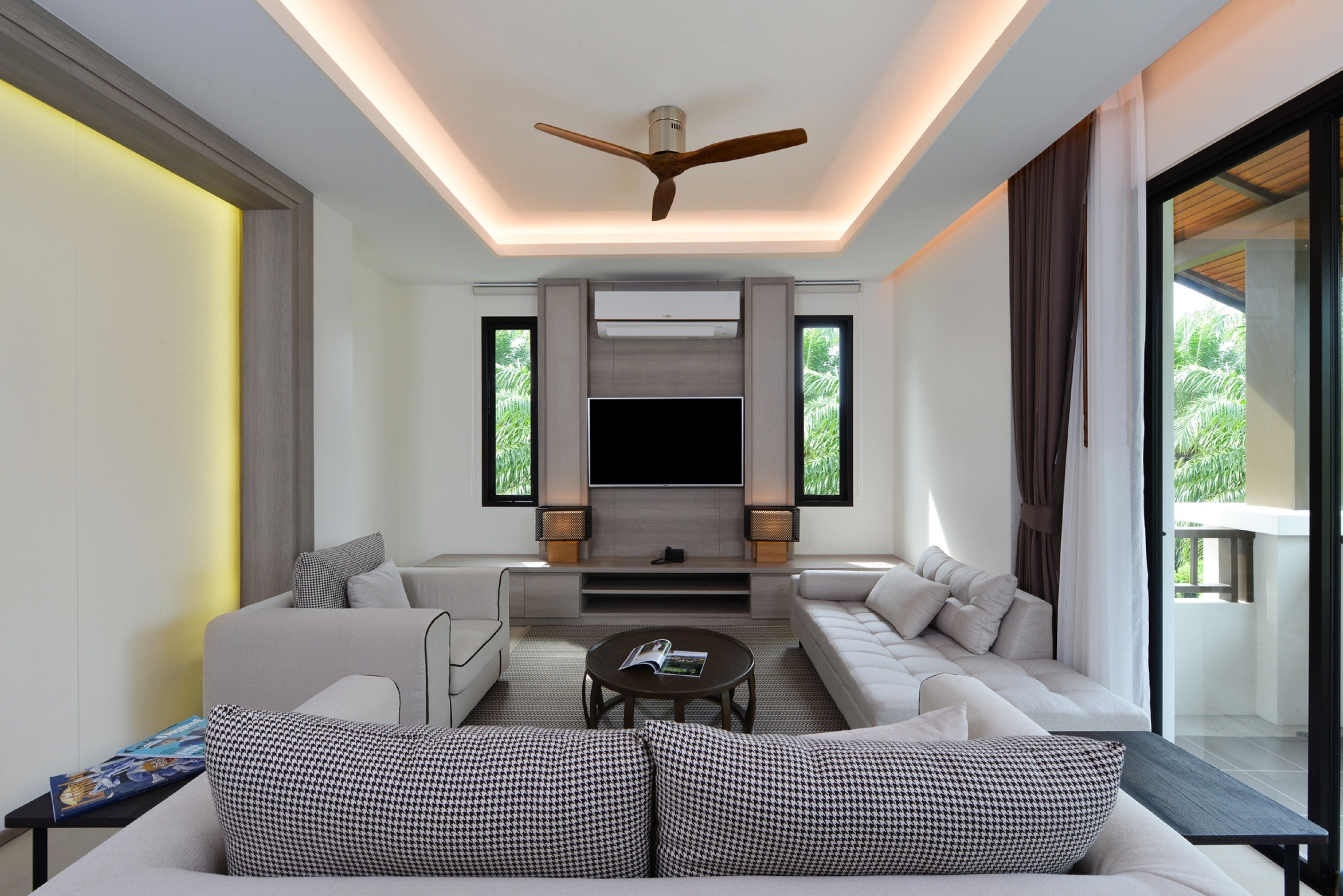 two bedroom suite golf view | living area