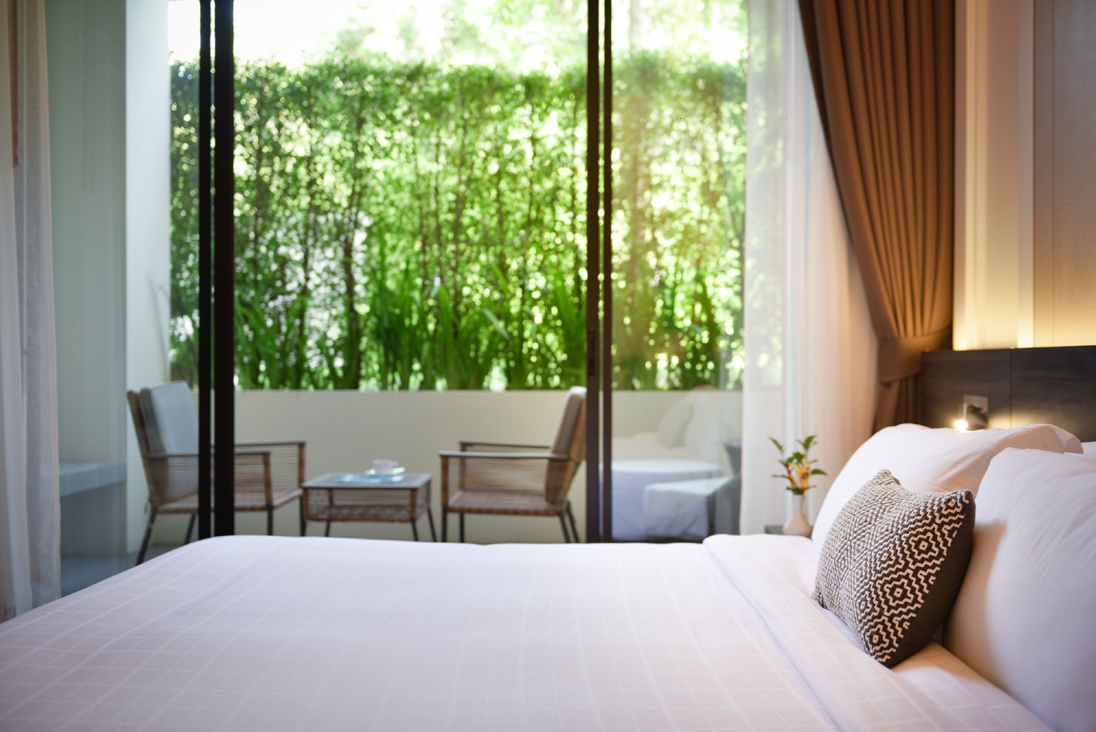 two bedroom suite with private pool | hypo-allergenic bedding, desk, blackout curtains, free wifi