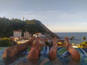 Outdoor pool, pool loungers - Pousada Vista Bela (Cairu)