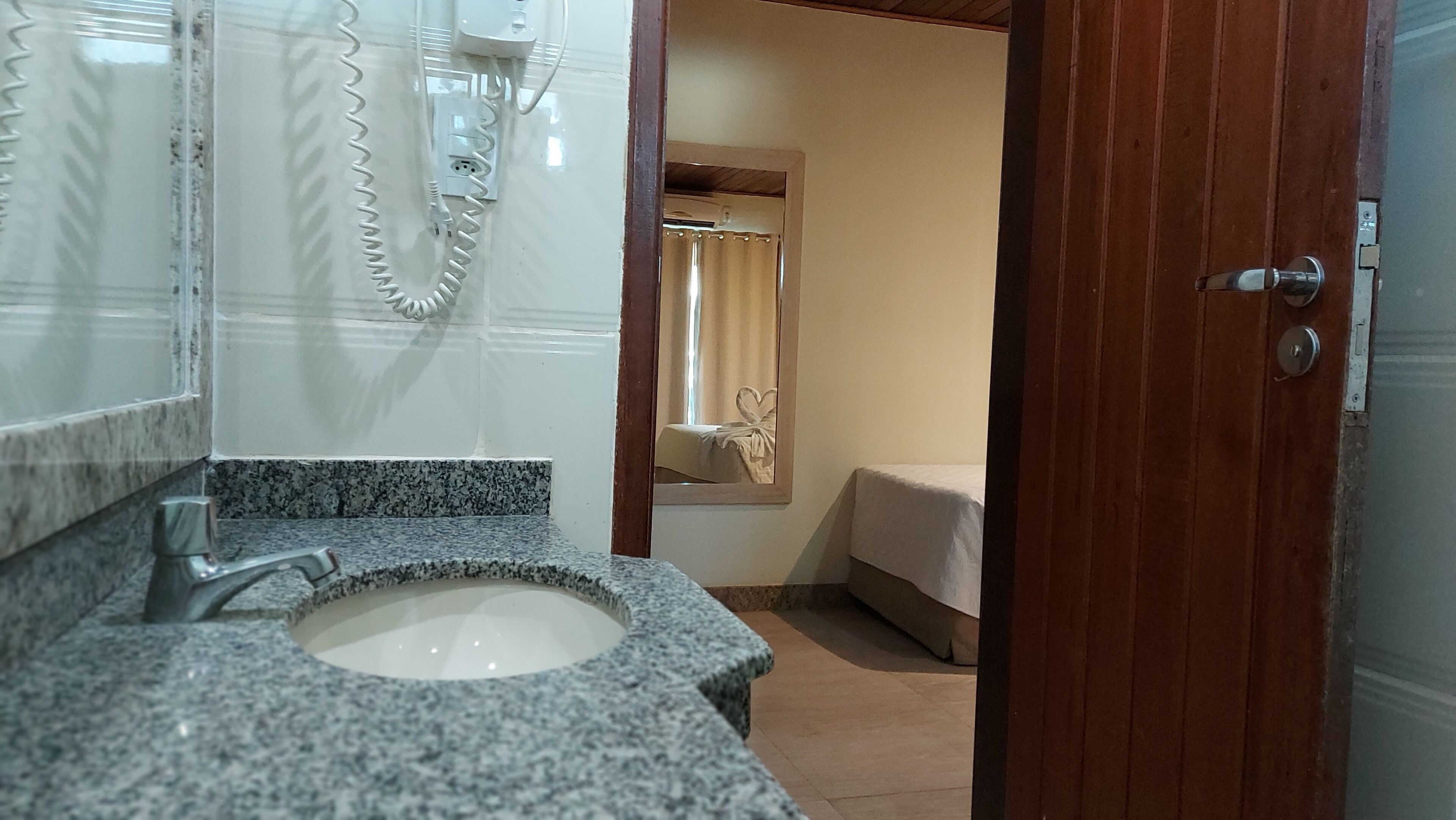 standard room | bathroom | shower, hair dryer, towels